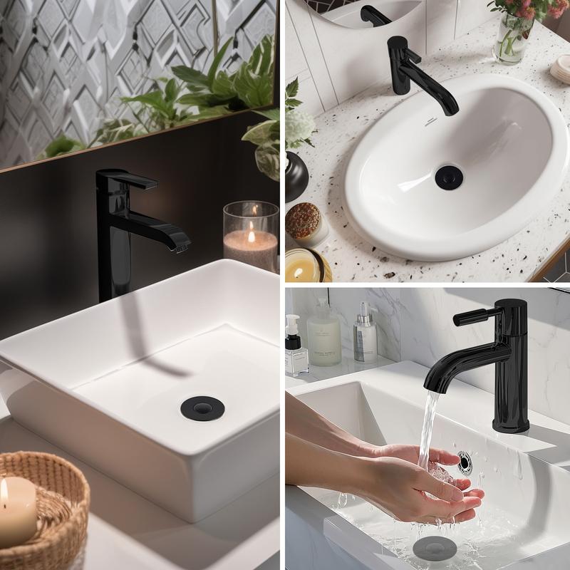 Upgraded 3-in-1 Bathroom Sink Drain Strainer Bathroom Accessories Set