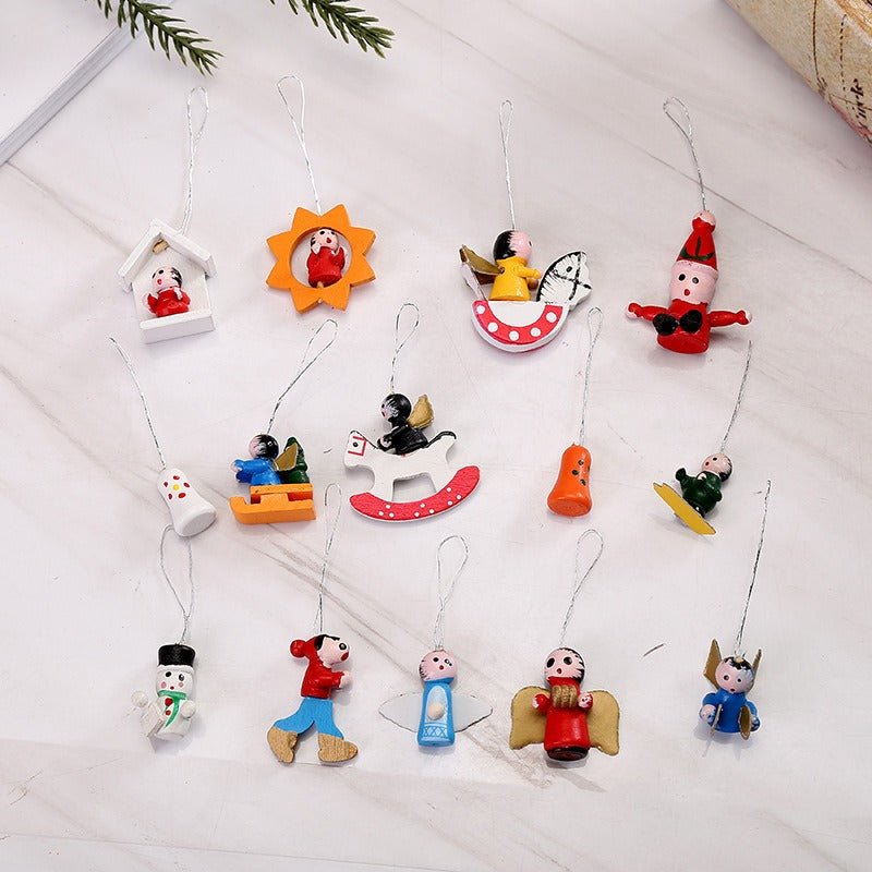 🎅Christmas tree decorations wooden pendants 🎄