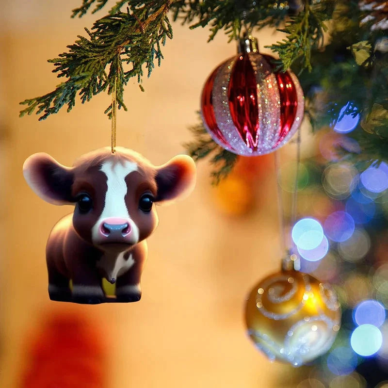 🎅 Christmas Hot Sale-🐮Cartoon Cow Decorative Ornament🐮