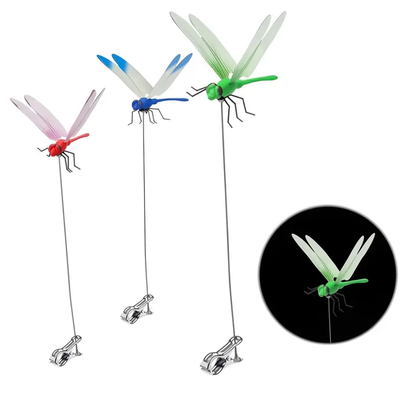 12-Piece Dragonfly Garden Decor Set — Includes 3D Dragonfly Garden Stakes in 4 Colors