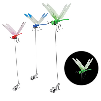 12-Piece Dragonfly Garden Decor Set — Includes 3D Dragonfly Garden Stakes in 4 Colors