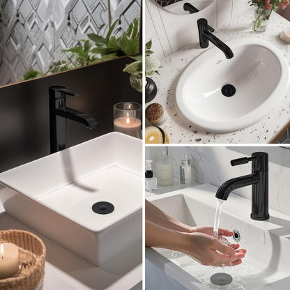 Upgraded 3-in-1 Bathroom Sink Drain Strainer Bathroom Accessories Set
