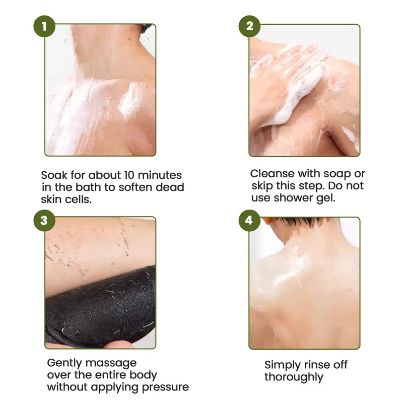 4 Counts Soft Rubber Shower Scrubber for Efficient Cleansing Body🚿