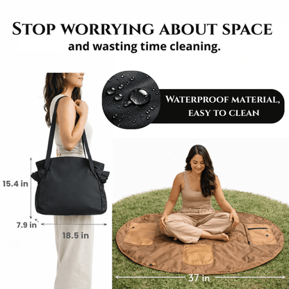2-in-1 Convertible Travel Duffel Bag & Picnic Mat – Large Capacity Waterproof Shoulder Tote for Beach, Camping, Gym & Weekend Trips
