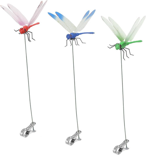 12-Piece Dragonfly Garden Decor Set — Includes 3D Dragonfly Garden Stakes in 4 Colors