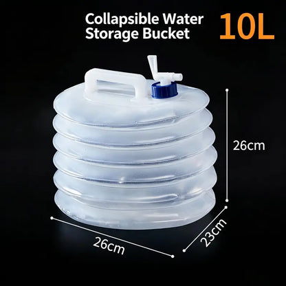 Collapsible Water Bucket, Large-Capacity Portable Pail with Handle for Outdoor Camping, Picnics, and Road Trips