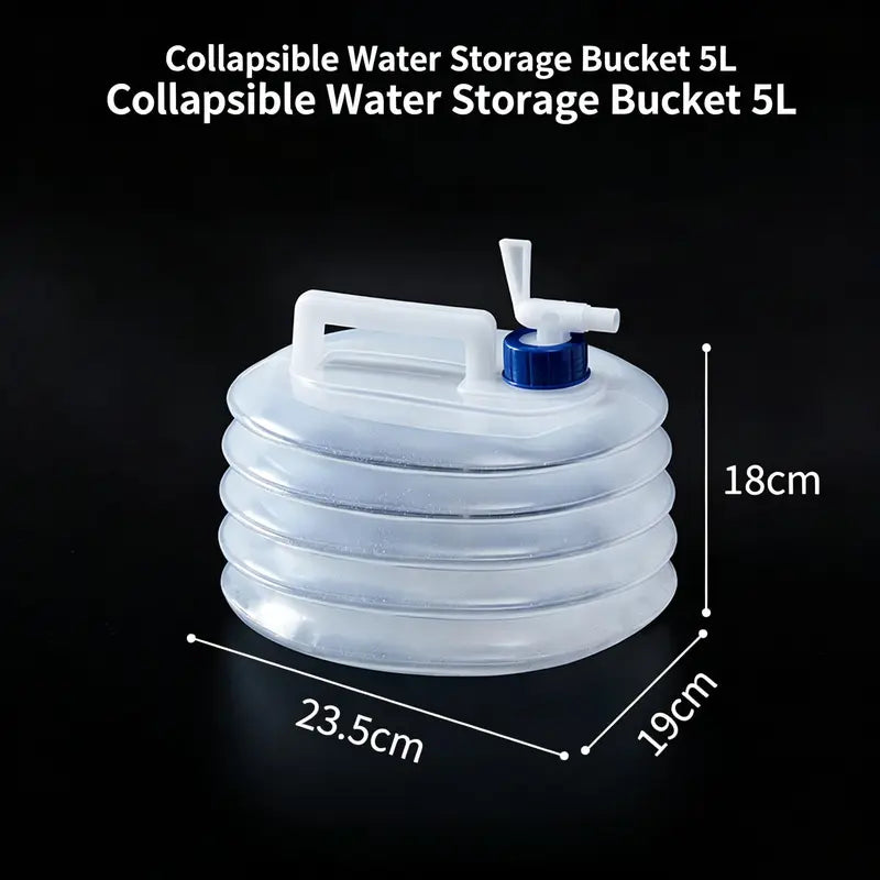 Collapsible Water Bucket, Large-Capacity Portable Pail with Handle for Outdoor Camping, Picnics, and Road Trips