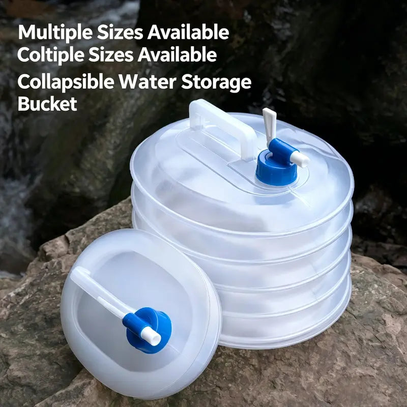 Collapsible Water Bucket, Large-Capacity Portable Pail with Handle for Outdoor Camping, Picnics, and Road Trips
