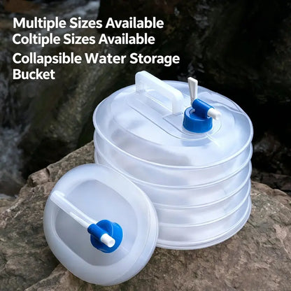 Collapsible Water Bucket, Large-Capacity Portable Pail with Handle for Outdoor Camping, Picnics, and Road Trips
