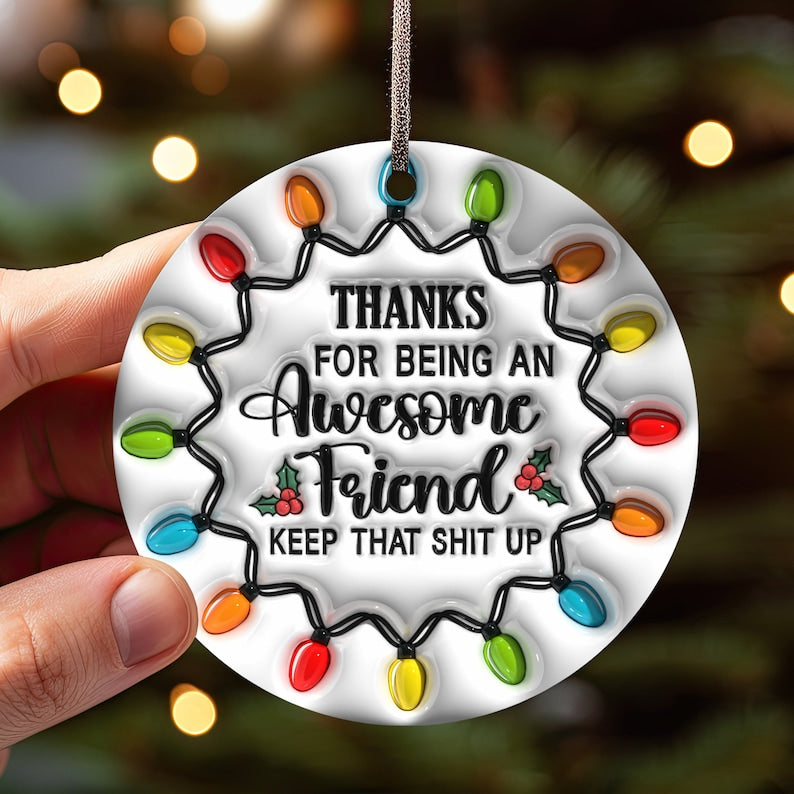 🔥CHRISTMAS PRE-SALE 50% OFF🎁BESTIES CHRISTMAS ROUND ORNAMENT