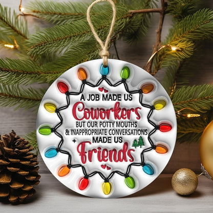 🔥CHRISTMAS PRE-SALE 50% OFF🎁BESTIES CHRISTMAS ROUND ORNAMENT